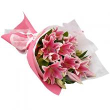 Pink lilies bouquet Pink lilies bouquet